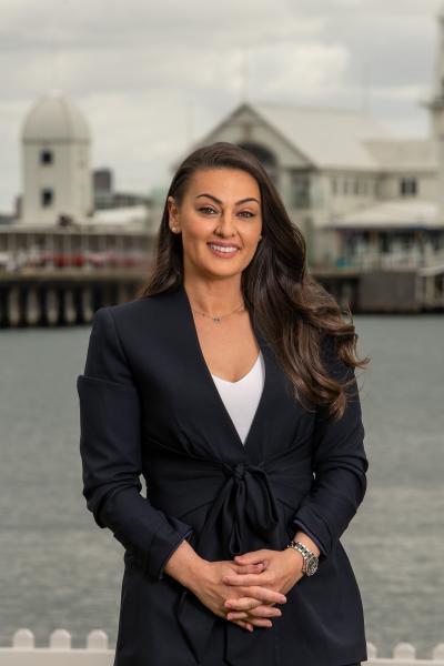 Professional Portrait Photograph of Real Estate Agent Sonya Kurul at Geelong waterfront